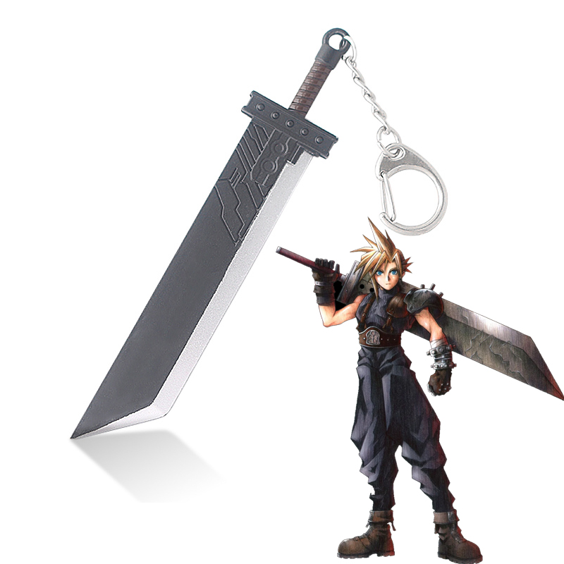 Retro Gaming Keychain - Final Fantasy 7 Cloud Buster miecz