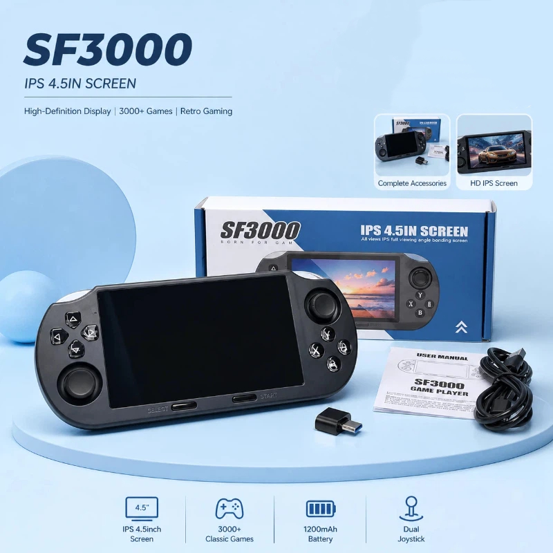 Retro Gaming Devices - Przenośna konsola do gier Sf3000 Retro,