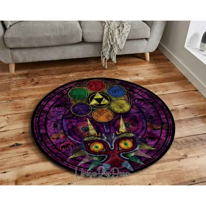 Retro Gaming Zelda - Okrągły dywan w stylu retro z