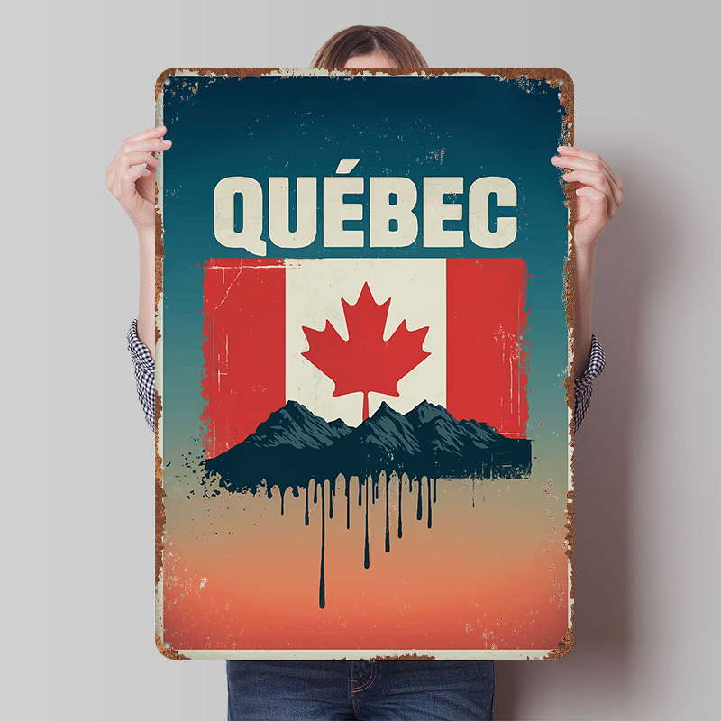 Plakat z motywem Quebecu, druk – Retro Gaming Quebec recenzja i cena
