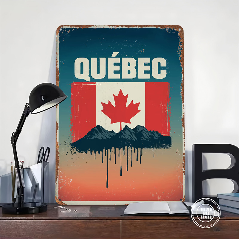 Plakat z motywem Quebecu, druk – Retro Gaming Quebec recenzja i cena