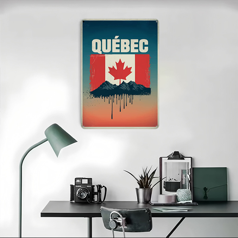 Plakat z motywem Quebecu, druk – Retro Gaming Quebec recenzja i cena