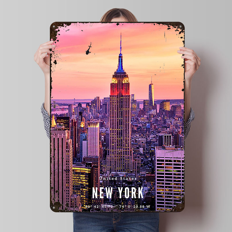 Plakat z panorama Nowego Jorku – Retro Gaming York recenzja i cena