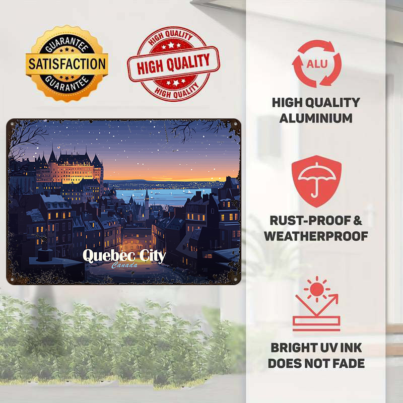 Plakat z nocną Quebeccą, druko – Retro Gaming Quebec recenzja i cena