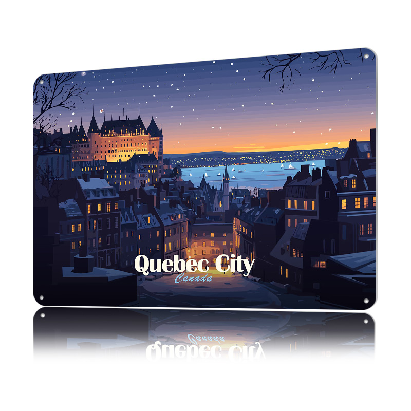 Plakat z nocną Quebeccą, druko – Retro Gaming Quebec recenzja i cena