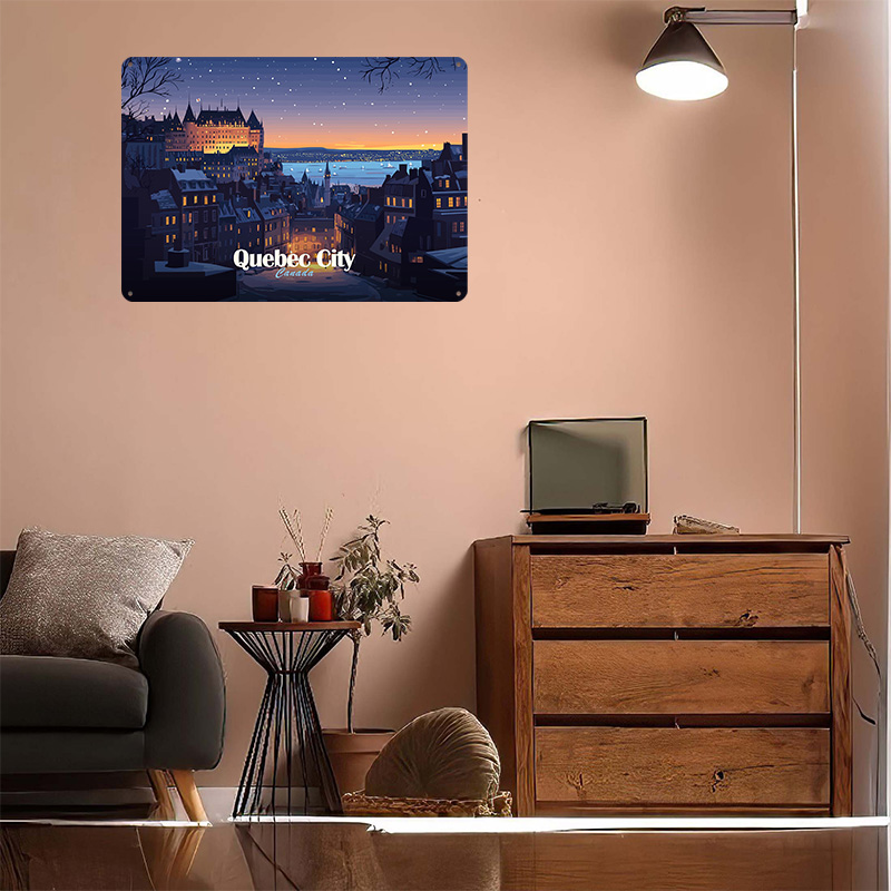 Plakat z nocną Quebeccą, druko – Retro Gaming Quebec recenzja i cena