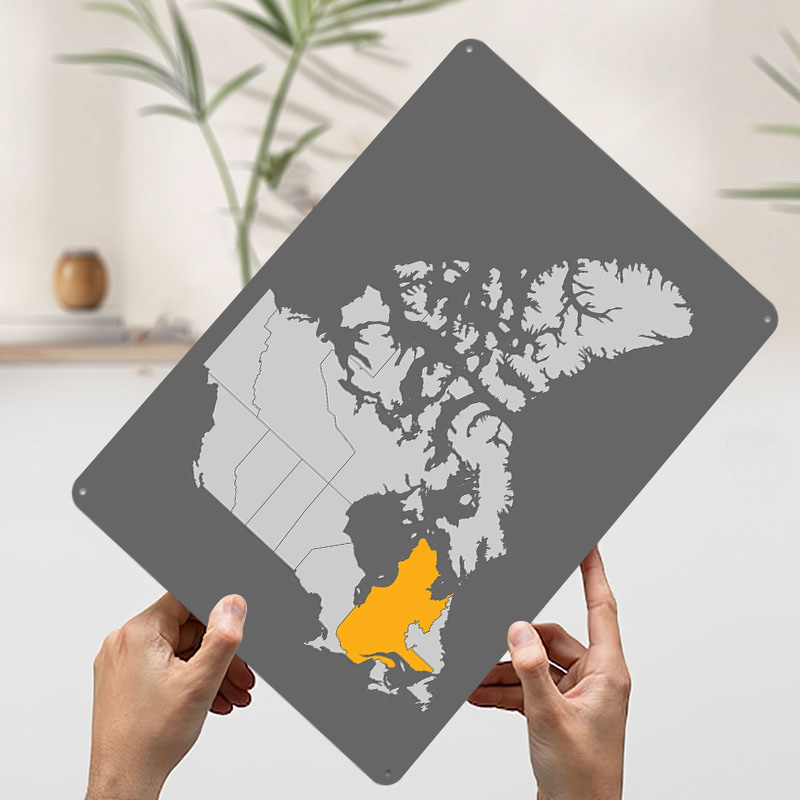 Mapa Kanady z podkreśloną Queb – Retro Gaming Quebec recenzja i cena