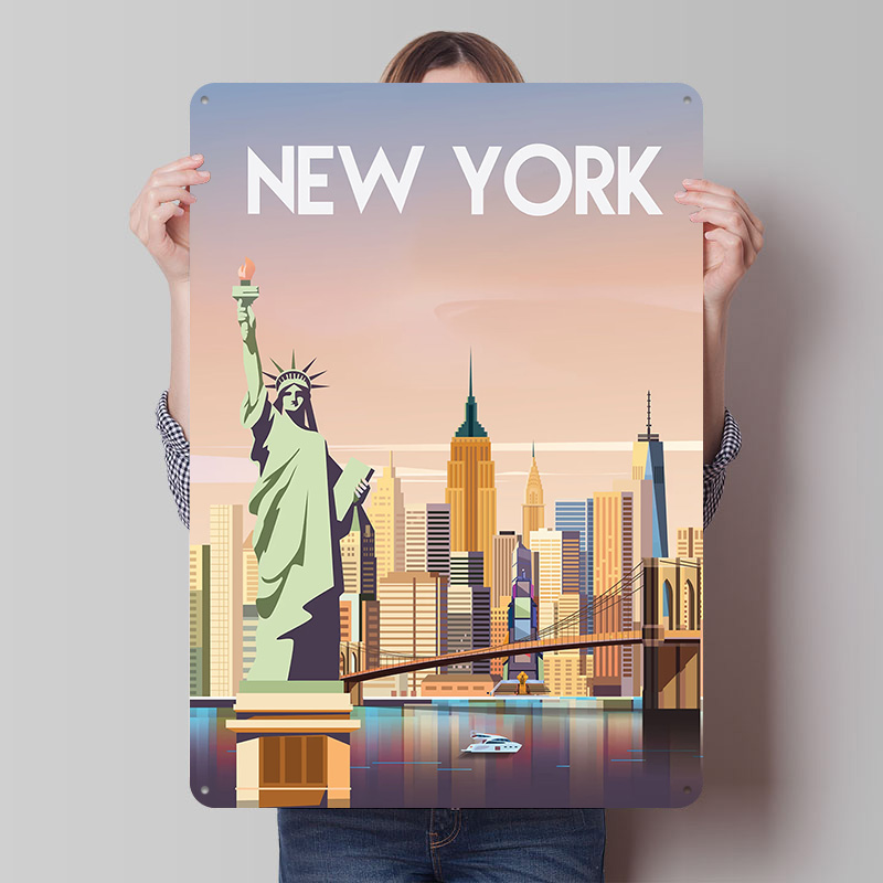 Metalowy plakat Nowy Jork, per – Retro Gaming York recenzja i cena