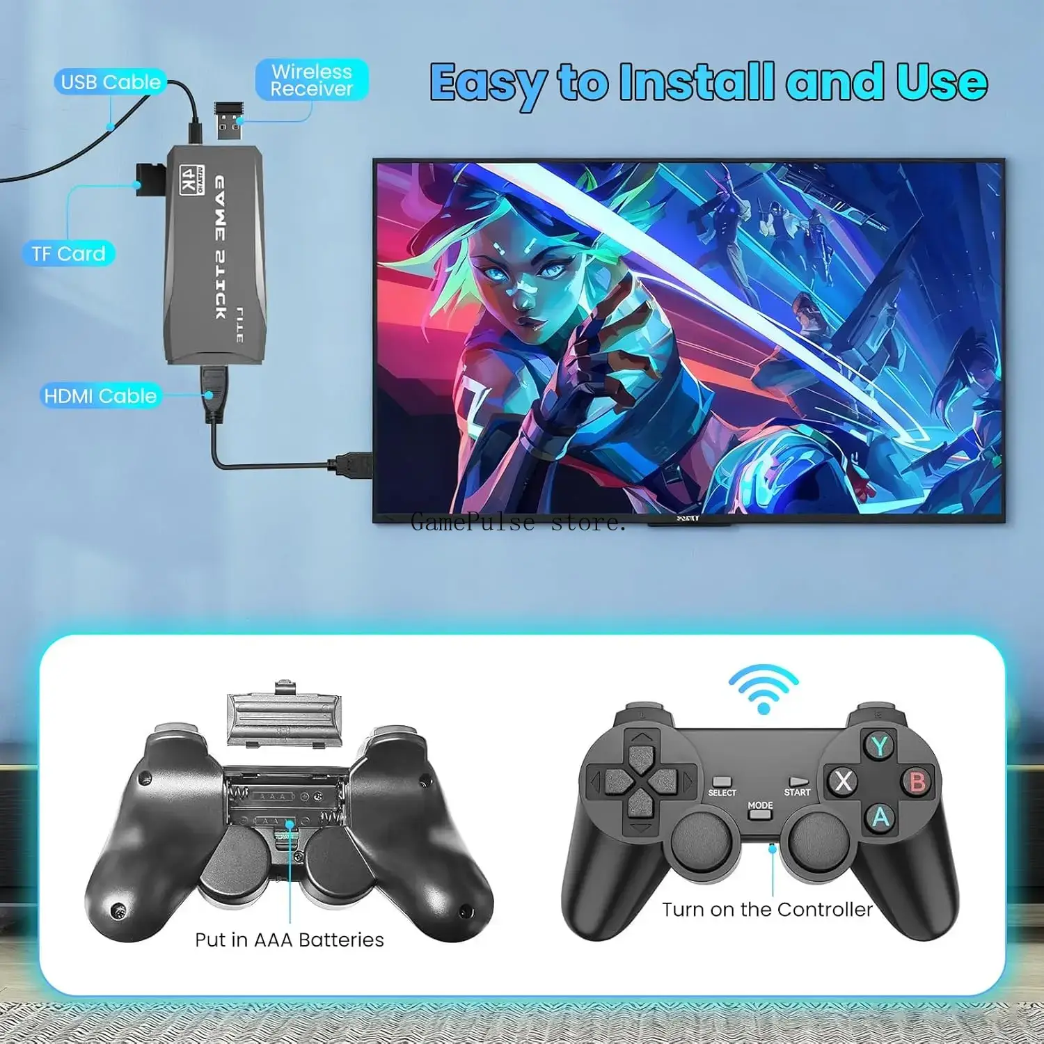 Konsola do gier GamePulse M8 z – Retro Gaming Xbox Controller recenzja i cena