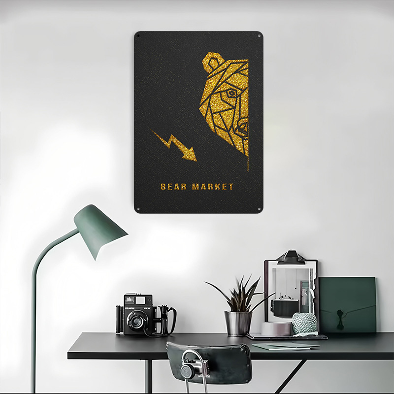 Plakat Metalowy Złoty Niedźwie – Retro Gaming Market recenzja i cena
