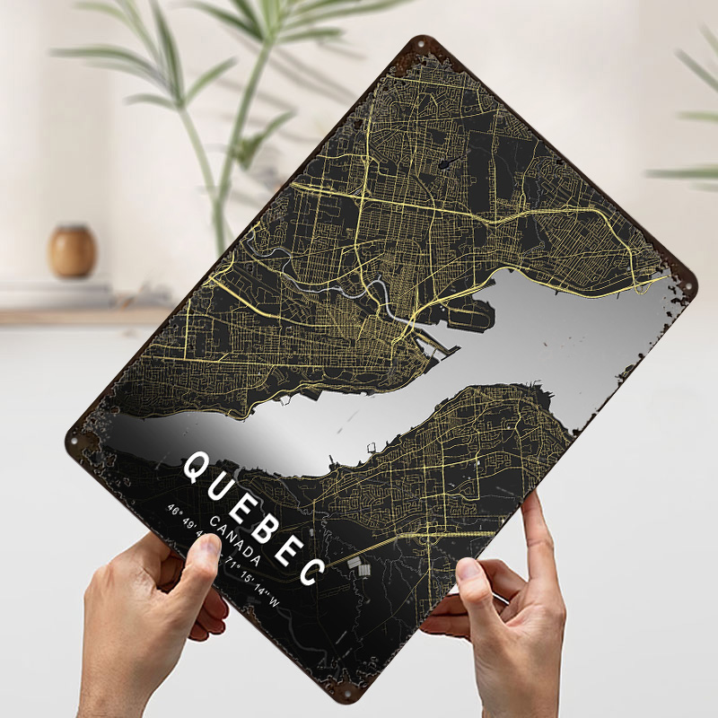 Mapa miasta Quebec w srebrnym  – Retro Gaming Quebec recenzja i cena