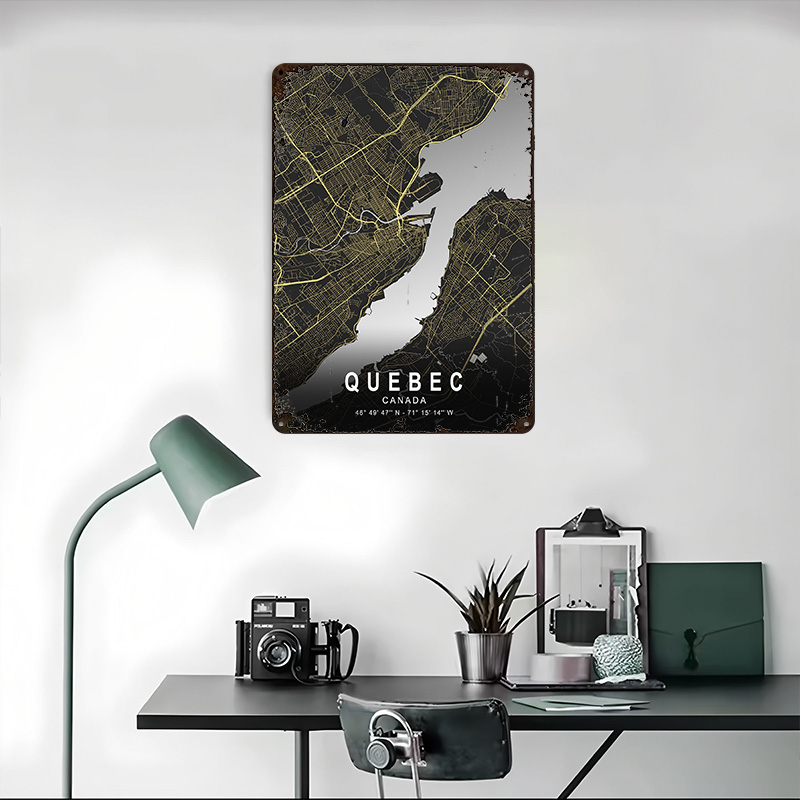 Mapa miasta Quebec w srebrnym  – Retro Gaming Quebec recenzja i cena